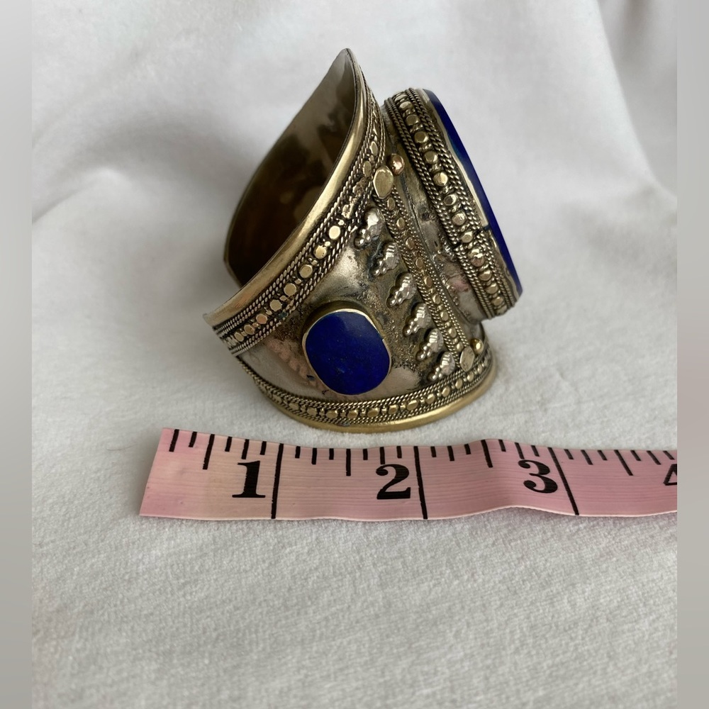 NWOT Afghani Lapis Tribal Cuff Vintage - Picture 6 of 8